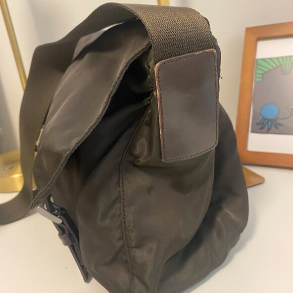Authentic Preowned Unisex Prada Brown Nylon Messenger Bag - Picture 11 of 16